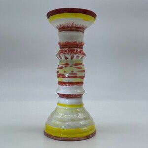 Fun & sophisticated pillar candle holder | By folk artist Virginia Hott Kellogg